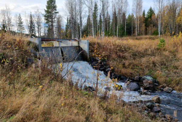 Forsliden Dam, Tallån River, Västerbotten County, Sweden
